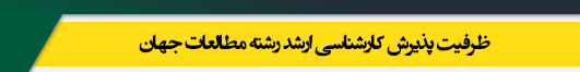 ظرفیت کارشناسی ارشد رشته مطالعات جهان