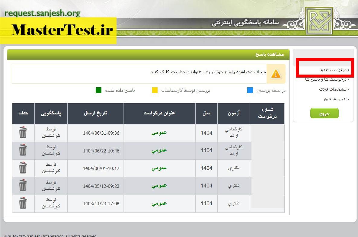 اعتراض به نتایج کنکور ارشد ۱۴۰۴